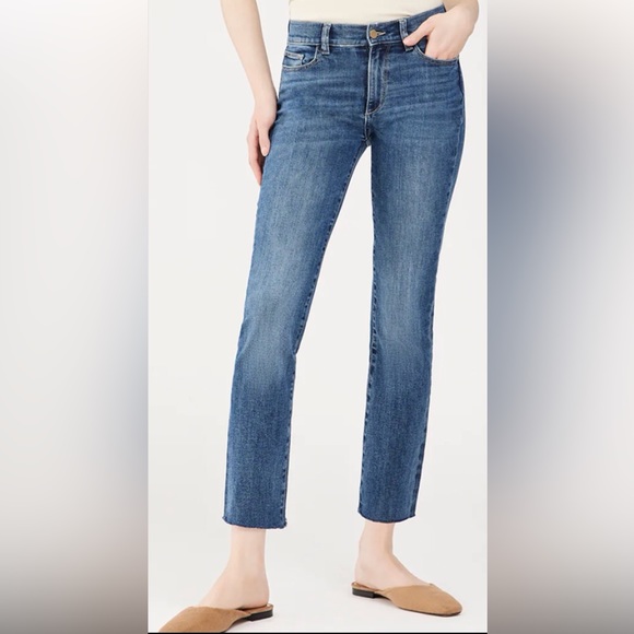 DL1961 Mara Straight Mid Rise Instasculpt Ankle Jeans - Picture 1 of 11